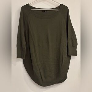 Express Dark Olive Women's Crew Neck Sweater